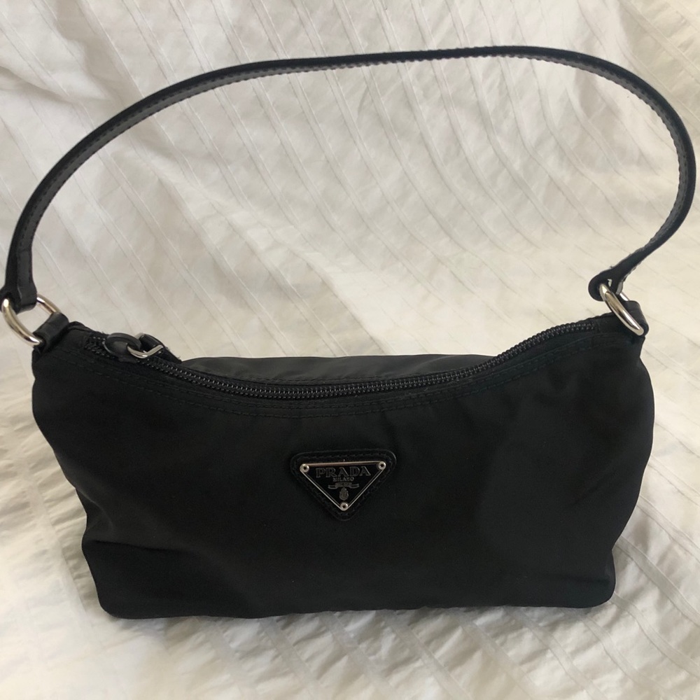 PRADA Nylon and leather mini bag